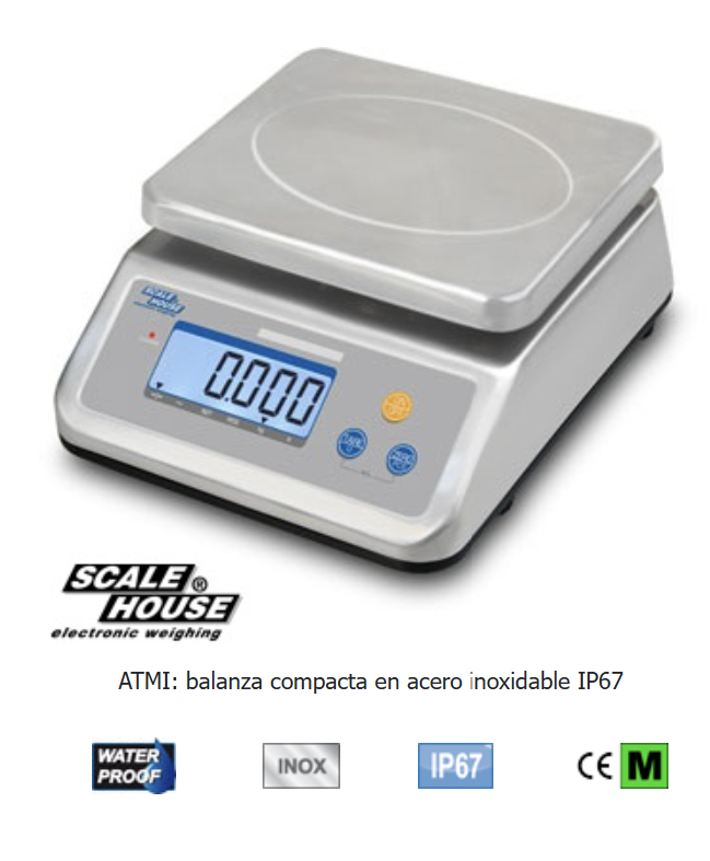 BALANZA COMPACTA SERIE ATMI INOXIDABLE