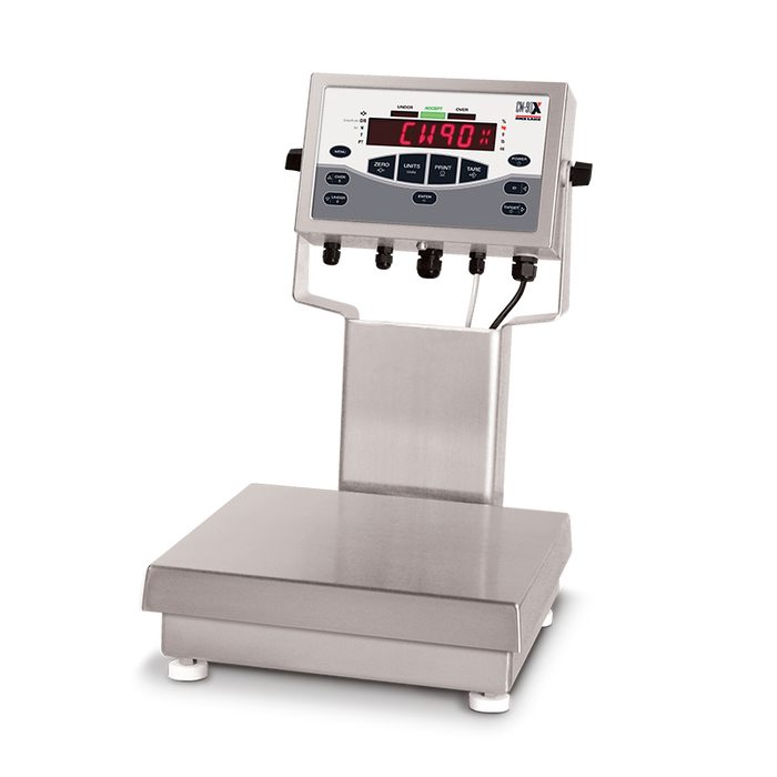 Báscula CW90X para industria alimentaria en acero inoxidable
