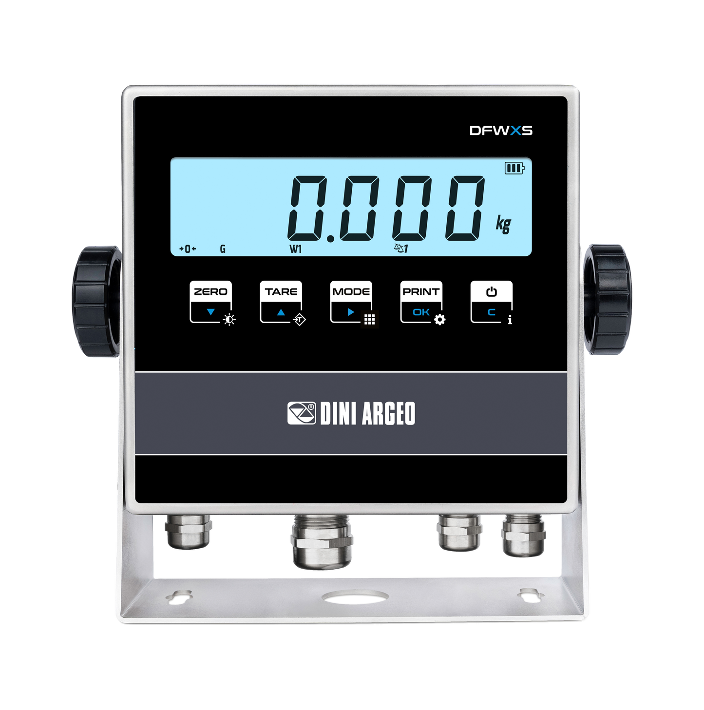 Visor de Peso Multifunción DFWXS Inox IP68/IP69K con Teclado Smart de 5 Teclas (Dini Argeo)