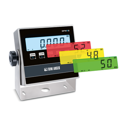 Visor de Peso Multifunción DFWXS Inox IP68/IP69K con Teclado Smart de 5 Teclas (Dini Argeo)