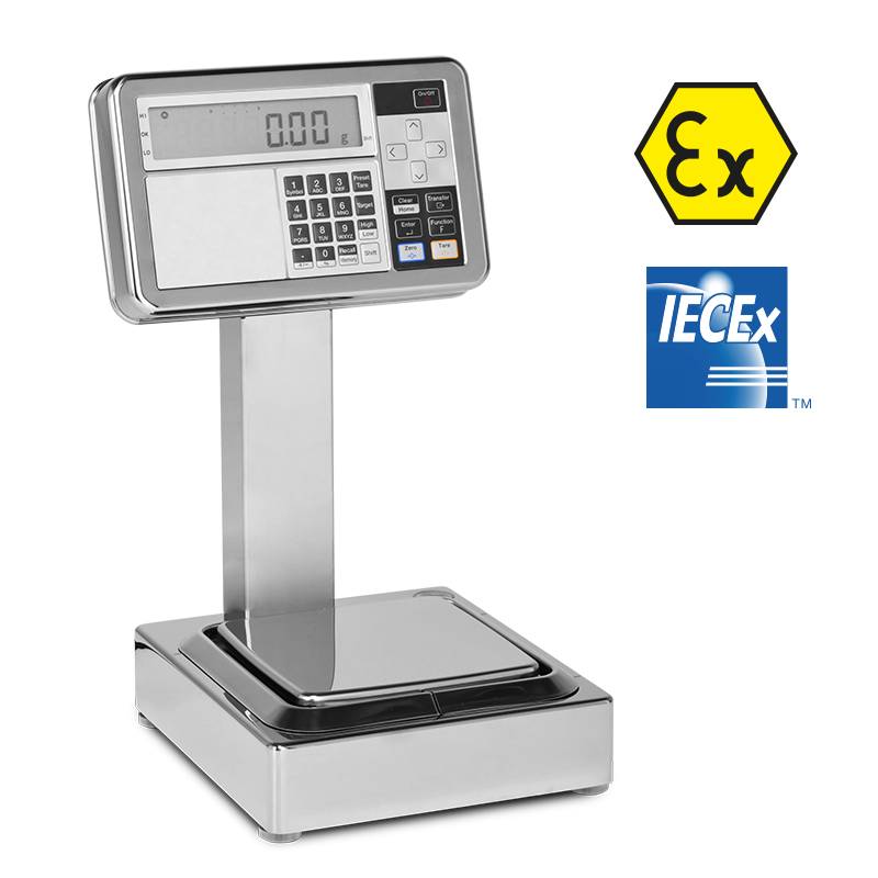 Balanza de precisión para laboratorio con certificación ATEX/IECEx y homologación CE-M para Zona 0