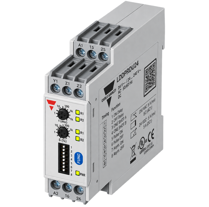 Detector de bucle Carlo Gavazzi LDD2PA2DU24 de 240 V IP30