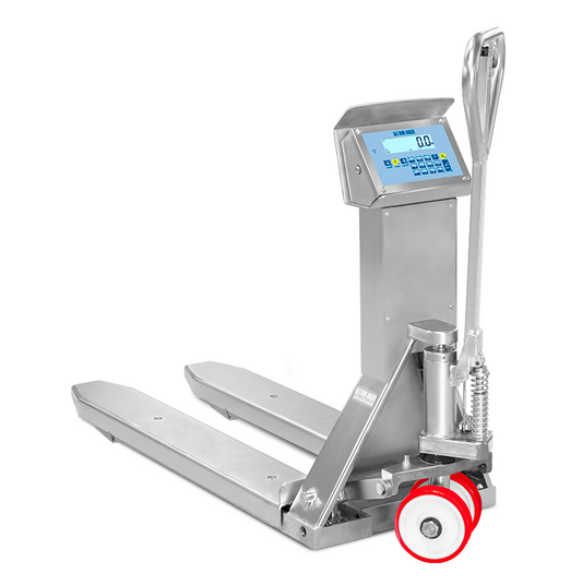 TRANSPALETA PESADORA DE ACERO INOXIDABLE AISI 304 TPWI "PRO" 2.000 KG