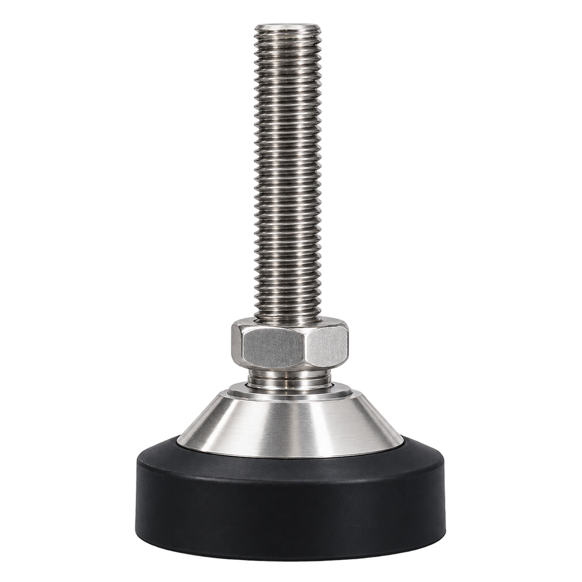 Articulated nickel-plated steel stand with non-slip base