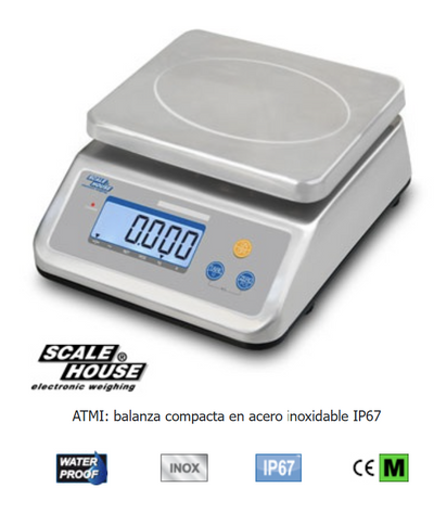 BALANZA COMPACTA SERIE ATMI INOXIDABLE